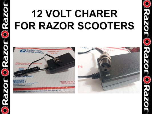 12V Charger with Red and Green Indicator Lights for Ride-On Scooters Gas Scooters 0