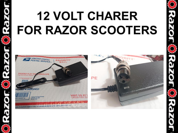 12V Charger with Red and Green Indicator Lights for Ride-On Scooters