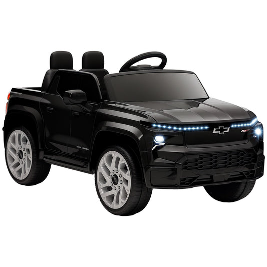 12V Licensed Chevrolet Silverado RST Black Electric Ride-On Car for Kids Gas Scooters 0