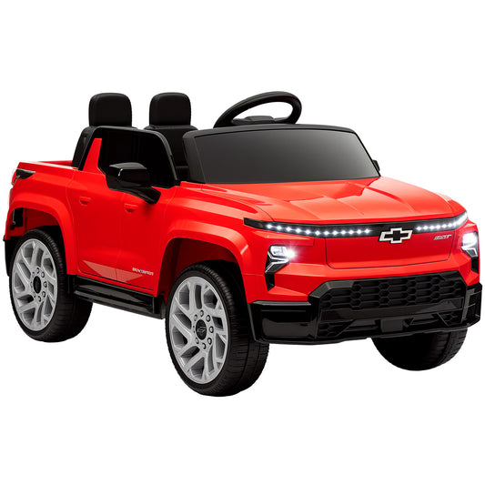 12V Licensed Chevrolet Silverado EV RST Kids Electric Ride-On Car Red Gas Scooters 0