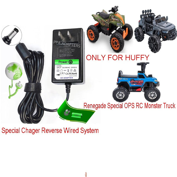 12V Circle Charger for Huffy Renegade Special OPS RC Monster Truck ATV Four-Wheel Vehicles