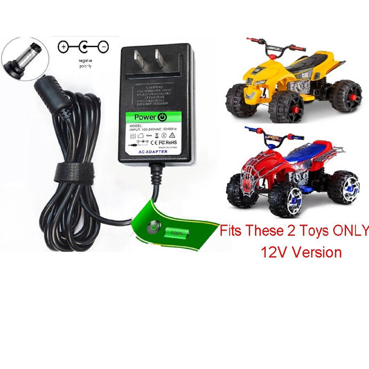 12V Circle Charger for Kid Trax 12 Volt Cat Spiderman Four Wheeler ATV Gas Scooters 0