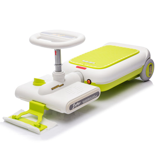 12V Kids Cleaning Go-Kart with 35W Motor and Front Mop Attachment for Easy Cleaning Gas Scooters 0