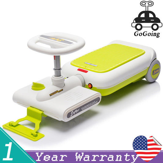 12V Kids Cleaning Go-Kart with Extendable Mop, 35W Motor, Adjustable Speed 1.86-2.49 MPH, Ages 3-6, Green Gas Scooters 0