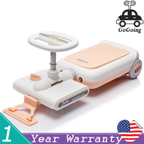 12V Kids Cleaning Go-Kart with Extendable Mop 35W, Adjustable Speed 1.86-2.49 MPH, Pink, Ages 3-6