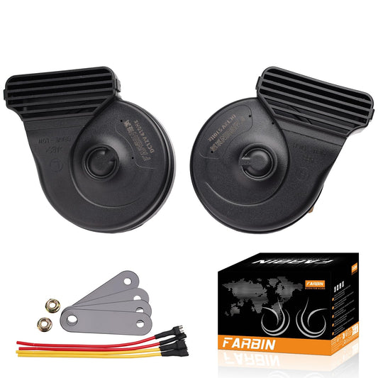 12V Compact Waterproof Car and Train Horn with High and Low Tones, Super Loud Gas Scooters 0