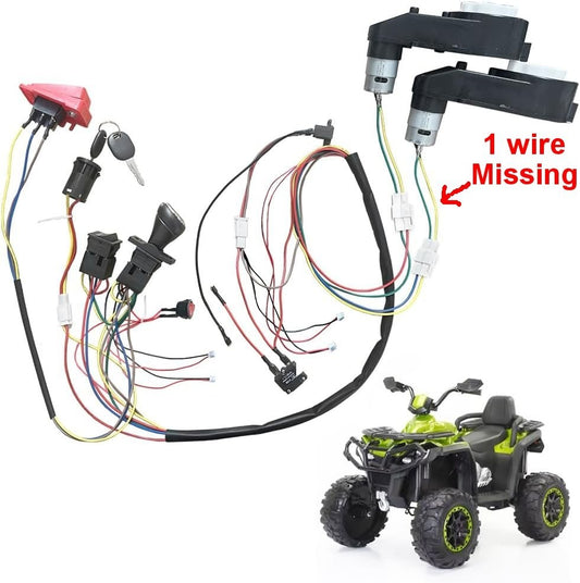 12V DIY Wire Harness Conversion Kit for Kids Ride-On Electric Car Motors Gas Scooters 0