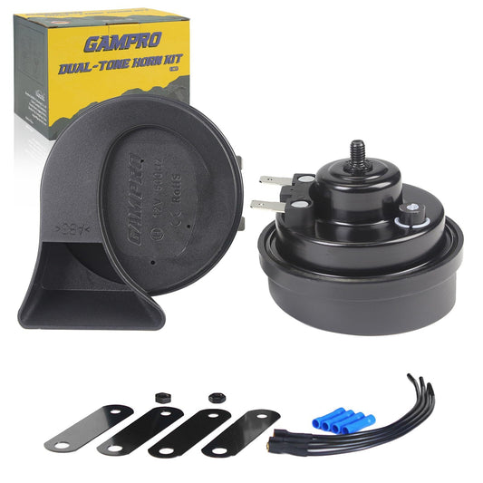 12V Dual-Tone Electric Snail Horn Super Loud Universal Vehicle Replacement Gas Scooters 0