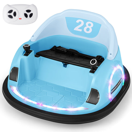 12V Electric 360° Spin Ride-On Bumper Car Toy with Remote Control for Toddlers Gas Scooters 0