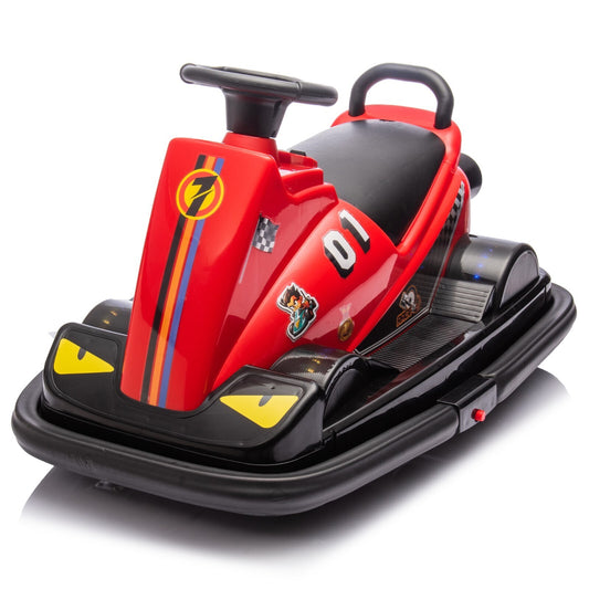12V Electric 360° Rotating Bumper Ride-On Car for Kids Aged 3-5 Years Gas Scooters 0
