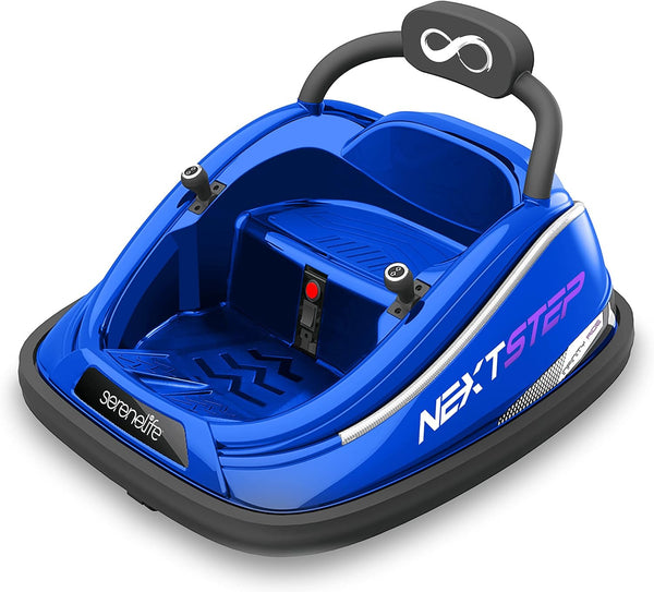 12V Electric Kids Bumper Car with Remote Control, 360° Spin and LED Lights