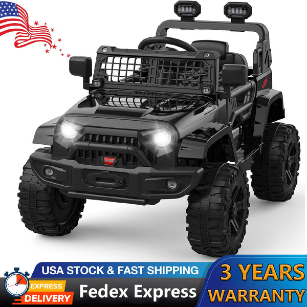 12V Battery-Powered Electric Ride-On Truck for Kids with Remote Control Toy Car