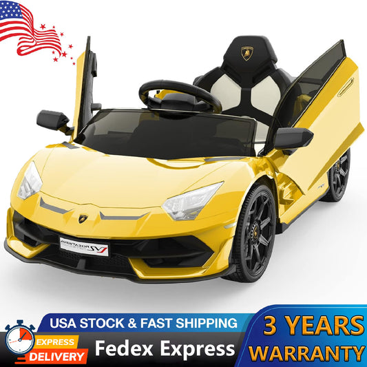 12V Licensed Lamborghini Electric Ride-On Car for Kids with Hydraulic Doors Gas Scooters 0