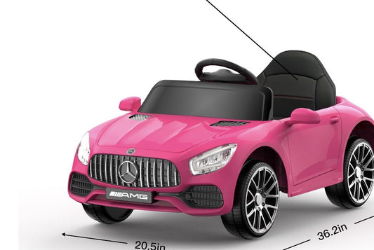 12V Electric Kids Ride-On Car with R/C and MP4 Screen Licensed Mercedes-Benz Pink Gas Scooters 0