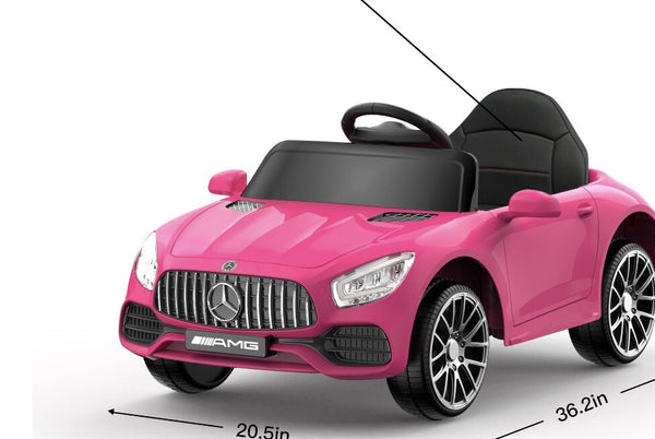 12V Electric Kids Ride-On Car with R/C and MP4 Screen Licensed Mercedes-Benz Pink