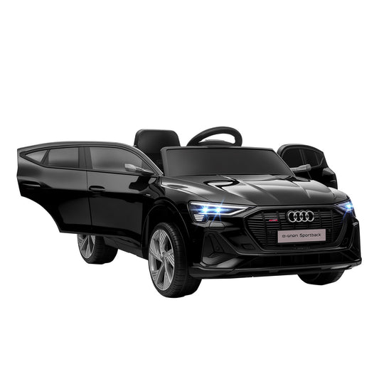 12V Electric Ride-On Car for Kids with Remote Control, Safety Belt, and LED Lights in Black Gas Scooters 0
