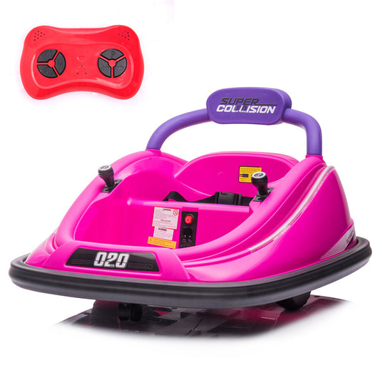 12V Electric Kids Ride-On Car with Bumper and 360° Spin Vehicle, Parent Remote Control Gas Scooters 0