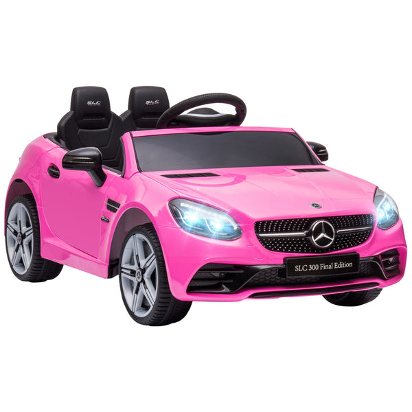 12V Electric Ride-On Car for Kids with Parental Remote Control, Dual Motors, Music, and Lights in Pink