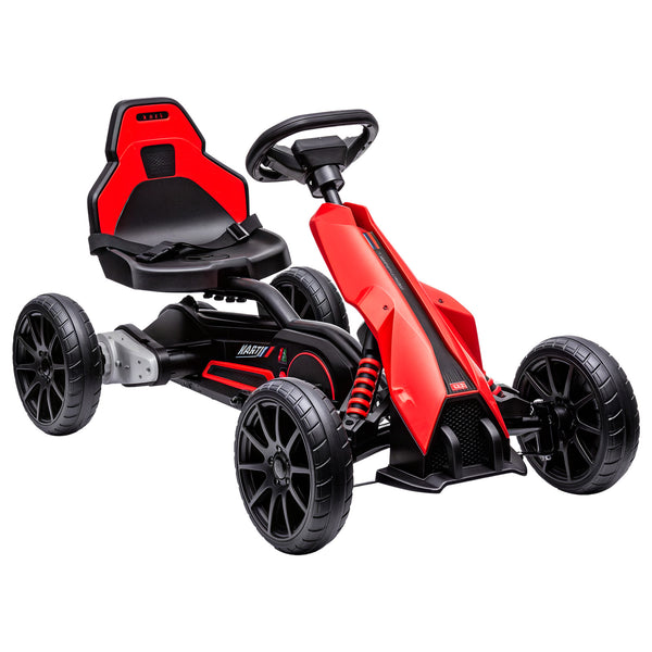12V Electric Kids Go-Kart with Adjustable Speed, Red