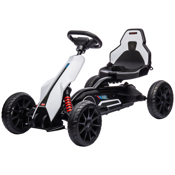 12V Electric Ride-On Go Kart for Kids Ages 3-8 Boys and Girls, 3.1 MPH