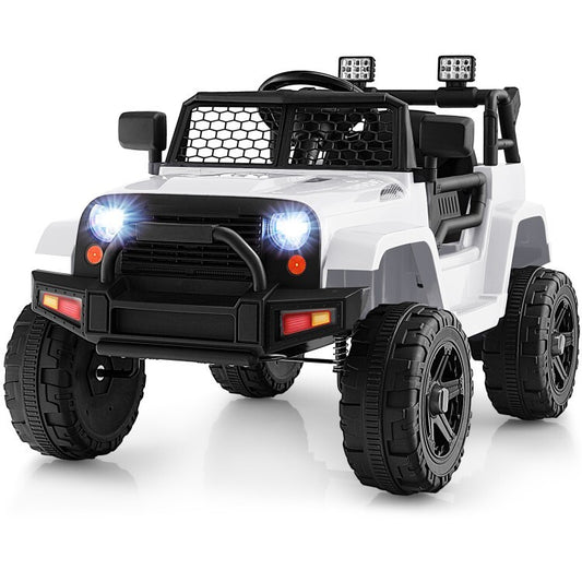 12V Electric Ride-On Truck Car Toy for Kids with Seat Belt, Music, and Remote Control Gas Scooters 0