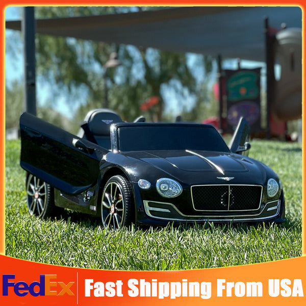 12V Electric Kids Ride-On Car with Remote Control and LED Lights Bentley Style Toy Gift