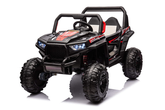 12V Electric Kids Ride-On Off-Road UTV Toy Car with 4 Wheels, Seat Belt, Leather Seat, and Remote Control Gas Scooters 0