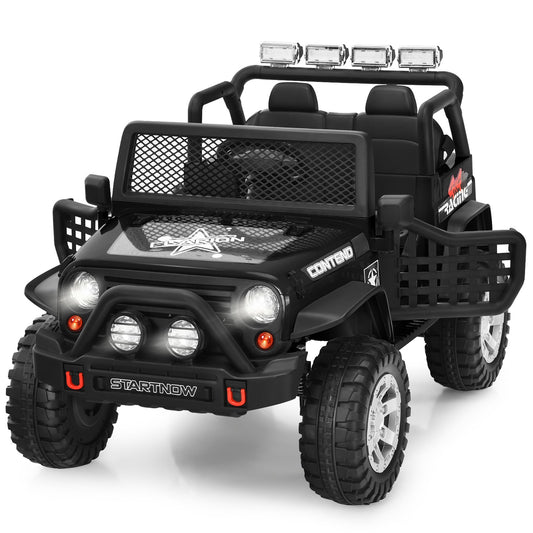 12V Electric Kids Ride-On Truck with MP3, Horn, and 2.4G Remote Control - Black Gas Scooters 0