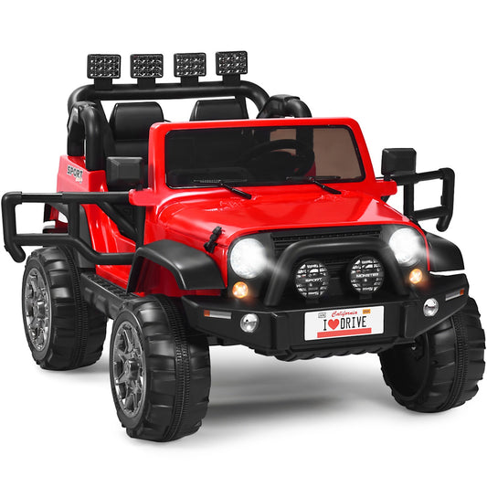 12V Electric Kids Ride-On Car with Remote Control, Storage Box, and Music – Red Gas Scooters 0