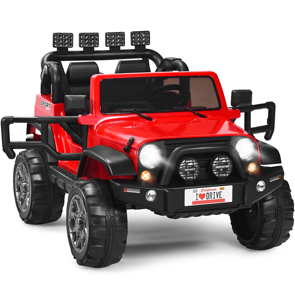 12V Electric Kids Ride-On Car with Remote Control, Storage Box, and Music – Red