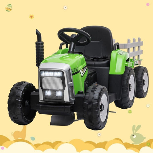 12V Electric Kids Ride-On Tractor with Detachable Trailer and Remote Control Gas Scooters 0