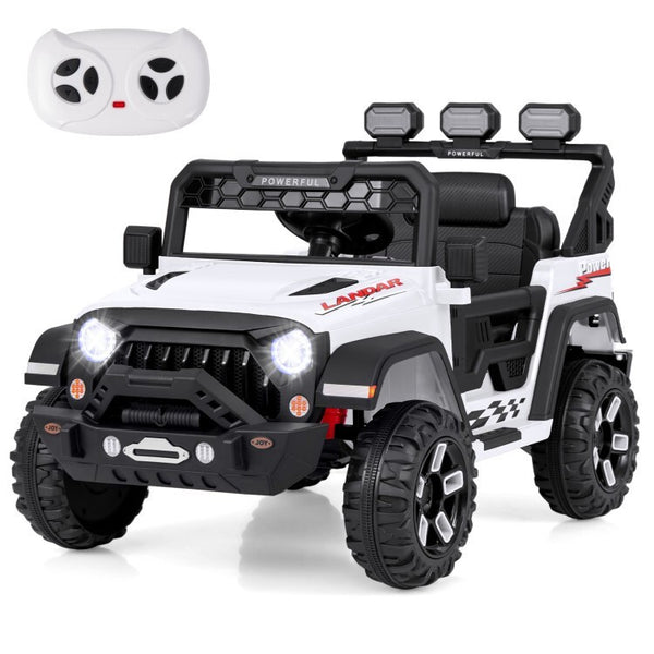 12V Electric Kids Ride-On Truck Toy with 2.4G Remote Control, Power Display, and 3-Speed Settings