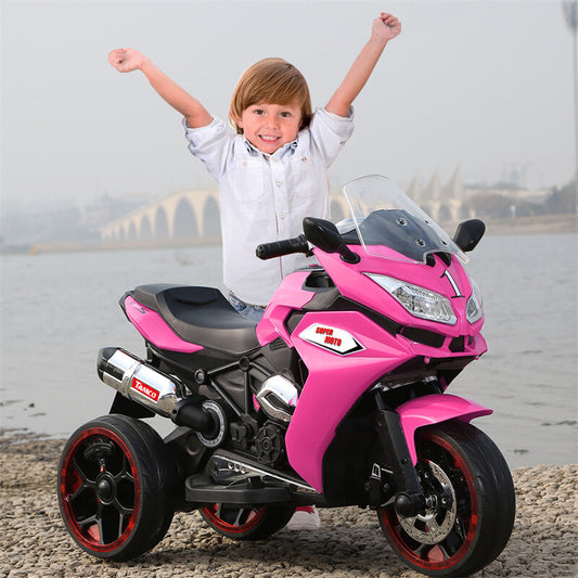 12V Rechargeable Electric Ride-On Motorcycle Toy Bike 1.8-3.2 MPH for Ages 3-6 Gas Scooters 0
