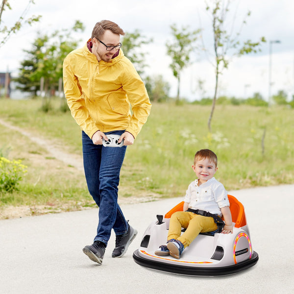 12V Electric Ride-On Bumper Car with Remote Control in Orange