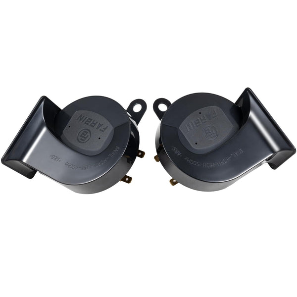 12V Electric Snail Horn 130dB Waterproof for Motorcycle Car Truck Train Black