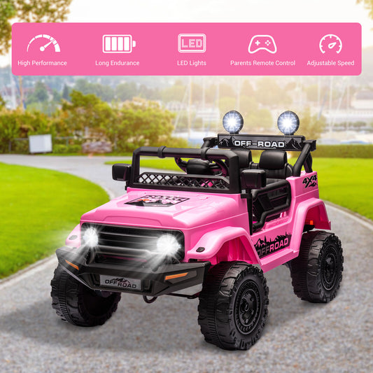 12V Electric 2-Seater Kids Ride-On Jeep Truck with Remote Control Gas Scooters 0