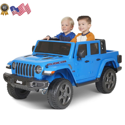 12V Battery Powered Gladiator Rubicon 2-Seater Ride-On Toy Blue Gas Scooters 0