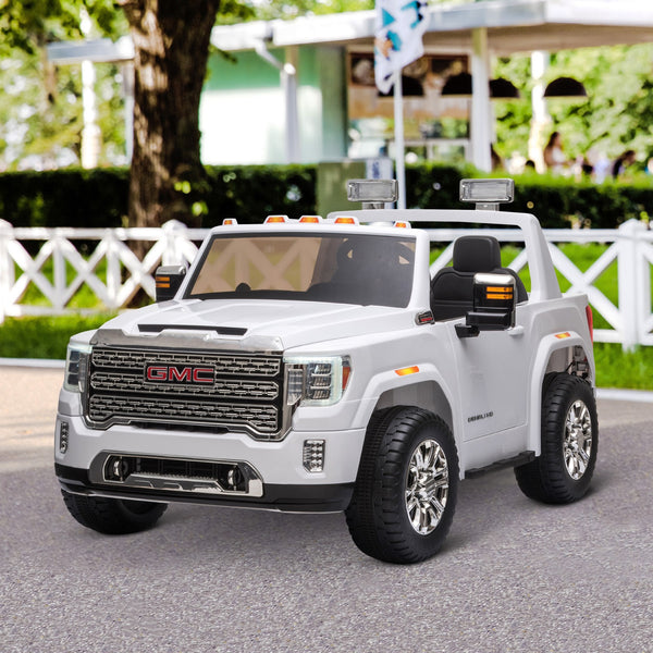 12V GMC Sierra HD Kids Ride-On Car with Battery, Remote Control, and Music