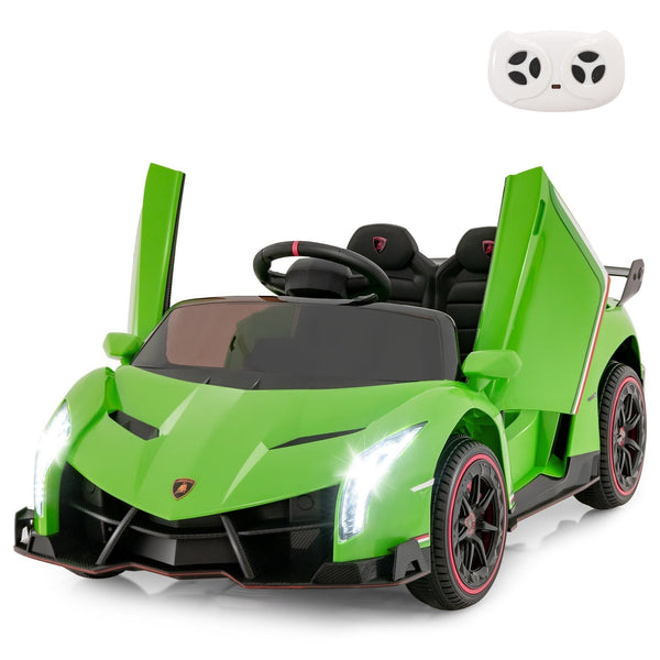 12V Green 4WD Kids Ride-On Sports Car Battery Powered with Power Adapter