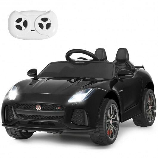 12V Licensed Jaguar F-Type SVR Kids Ride-On Car in Black Gas Scooters 0