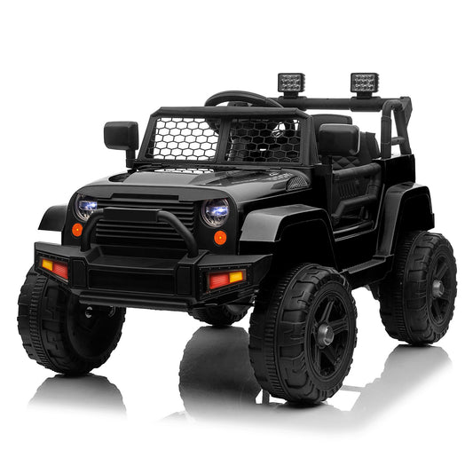 12V Kids Ride-On Jeep Car with Parent Remote Control, MP3 Input, LED Lights, and 3 Speed Settings Gas Scooters 0