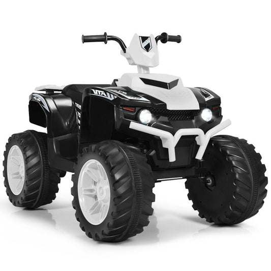 12V Kids 4-Wheeler ATV Quad Ride-On Car with LED Lights and Music Toy Vehicle Gas Scooters 0
