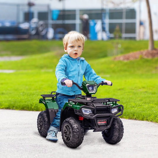 12V Battery Operated Kids 4-Wheeler ATV for Ages 3-5 Green Gas Scooters 0