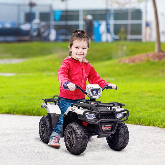 12V Battery Operated Kids 4-Wheeler ATV with Music for Ages 3-5 Gas Scooters 0