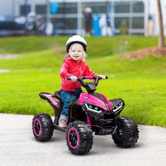 12V Kids Pink ATV Quad Car with Forward and Reverse Drive Gas Scooters 0