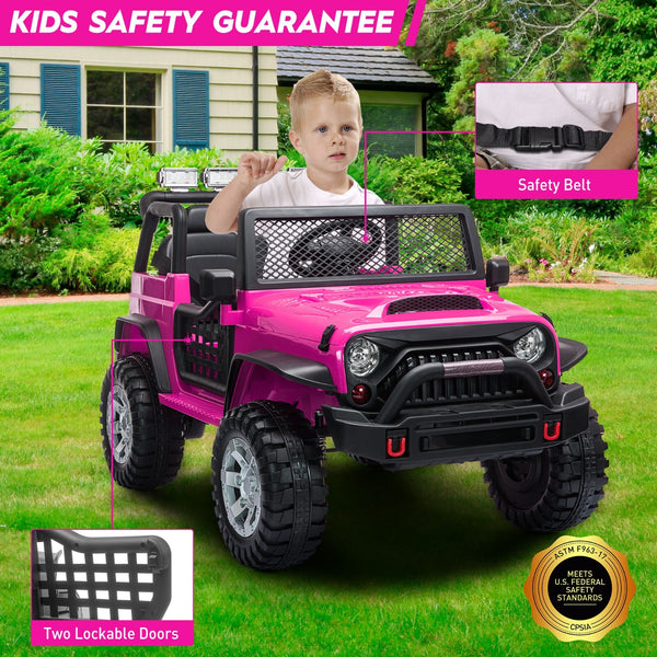 12V Electric Ride-On Car for Kids with Remote Control, Suitable for Ages 3-8 Years