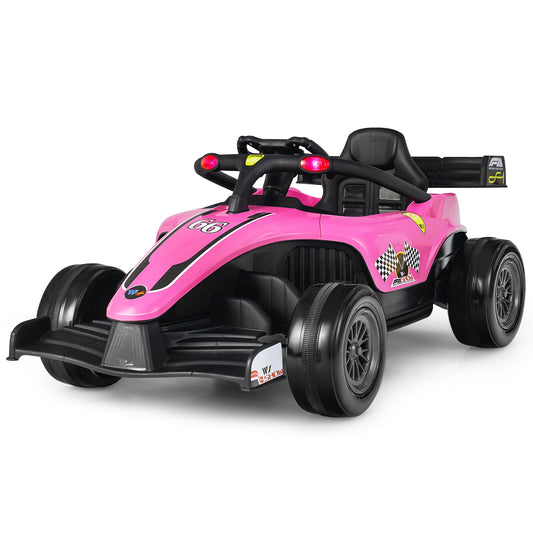 12V Pink Kids Electric Racing Truck with 2 Speeds, Remote Control, MP3, and Lights Gas Scooters 0