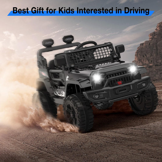 12V Kids Ride-On Truck Vehicle with Power Wheels, Remote Control, and Bluetooth Gas Scooters 0