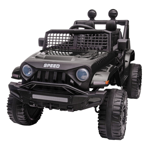 12V Electric Ride-On Jeep for Kids with 2x55W Motors, Battery Power, and Remote Control