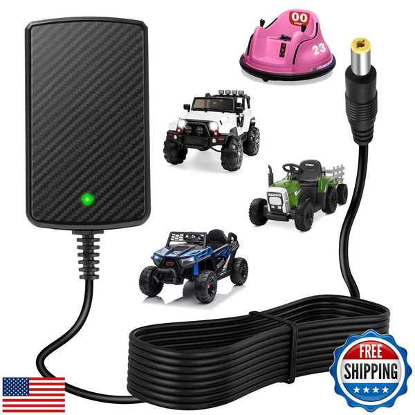 12V Battery Charger for Kids Ride-On Toy Cars Compatible with Wrangler SU Models